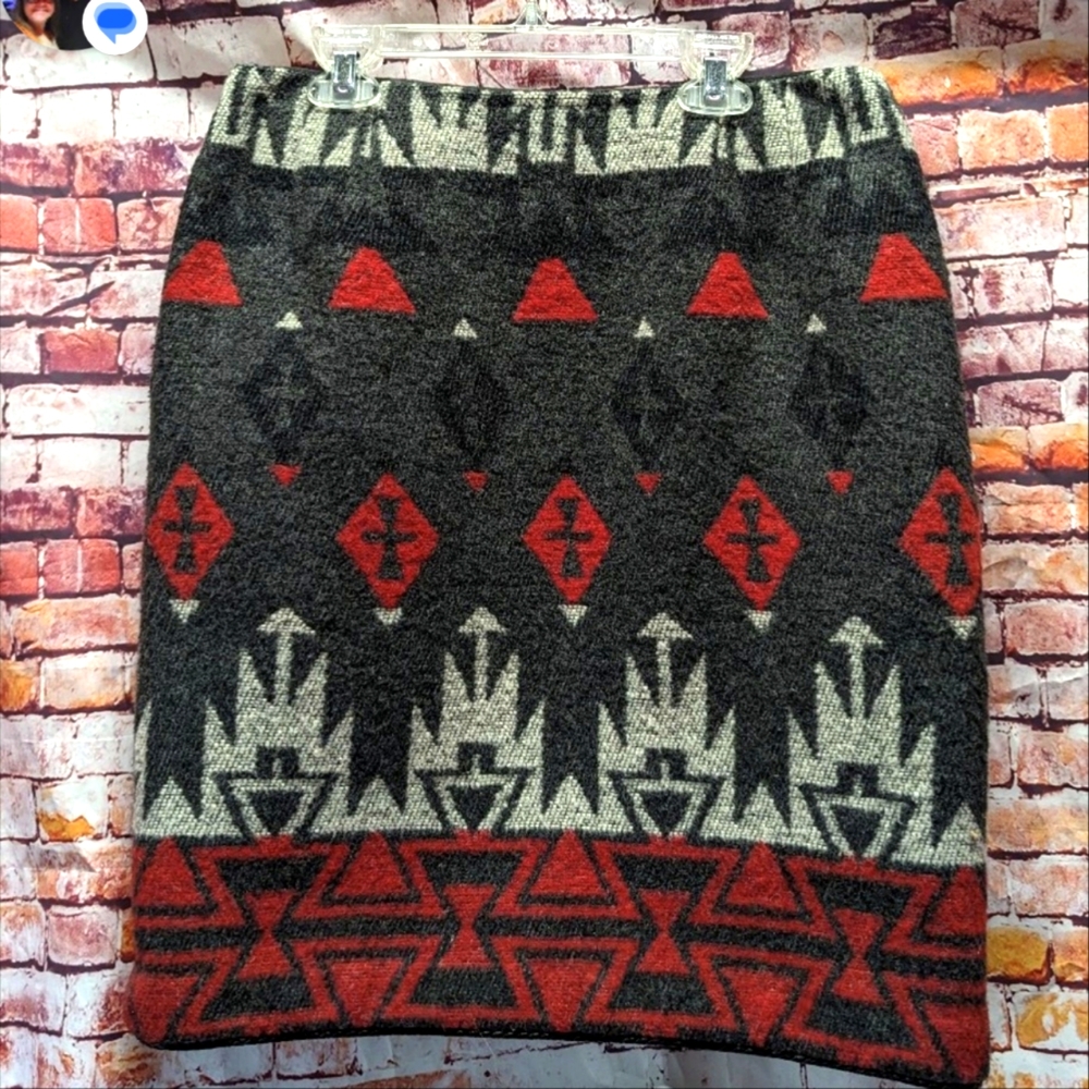 Aztec Southwestern Wool Skirt